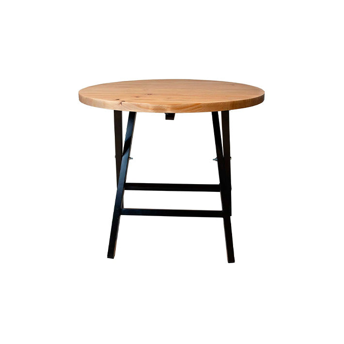 Mesa Baja Redonda Hierro y Madera