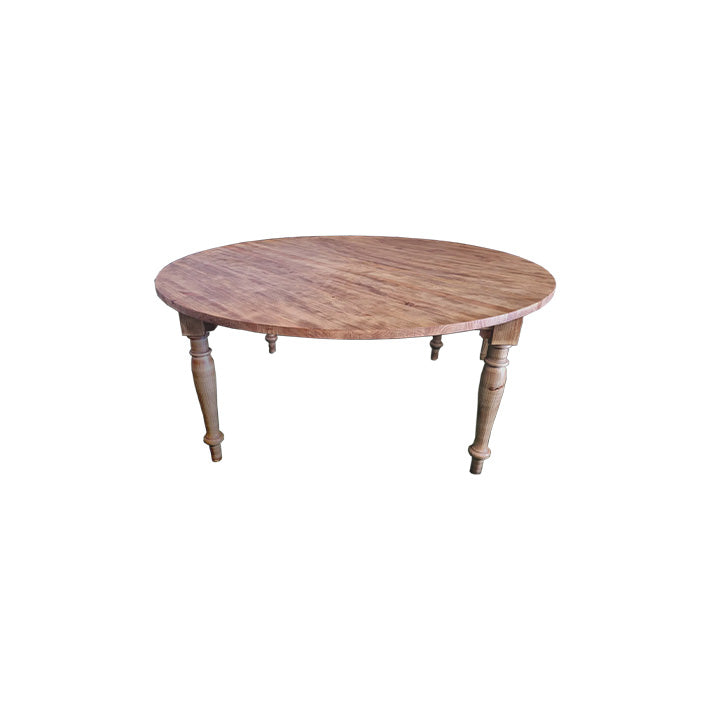 Mesa Madera Rústica Redonda 180 cm